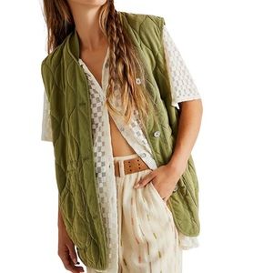 EUC Free People Billy Military Vest in Adventurer, Medium